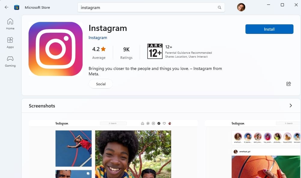 Microsoft ストアのインスタグラム