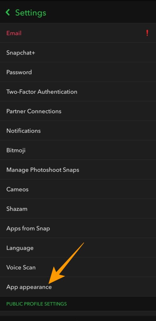 Android の Snapchat 設定